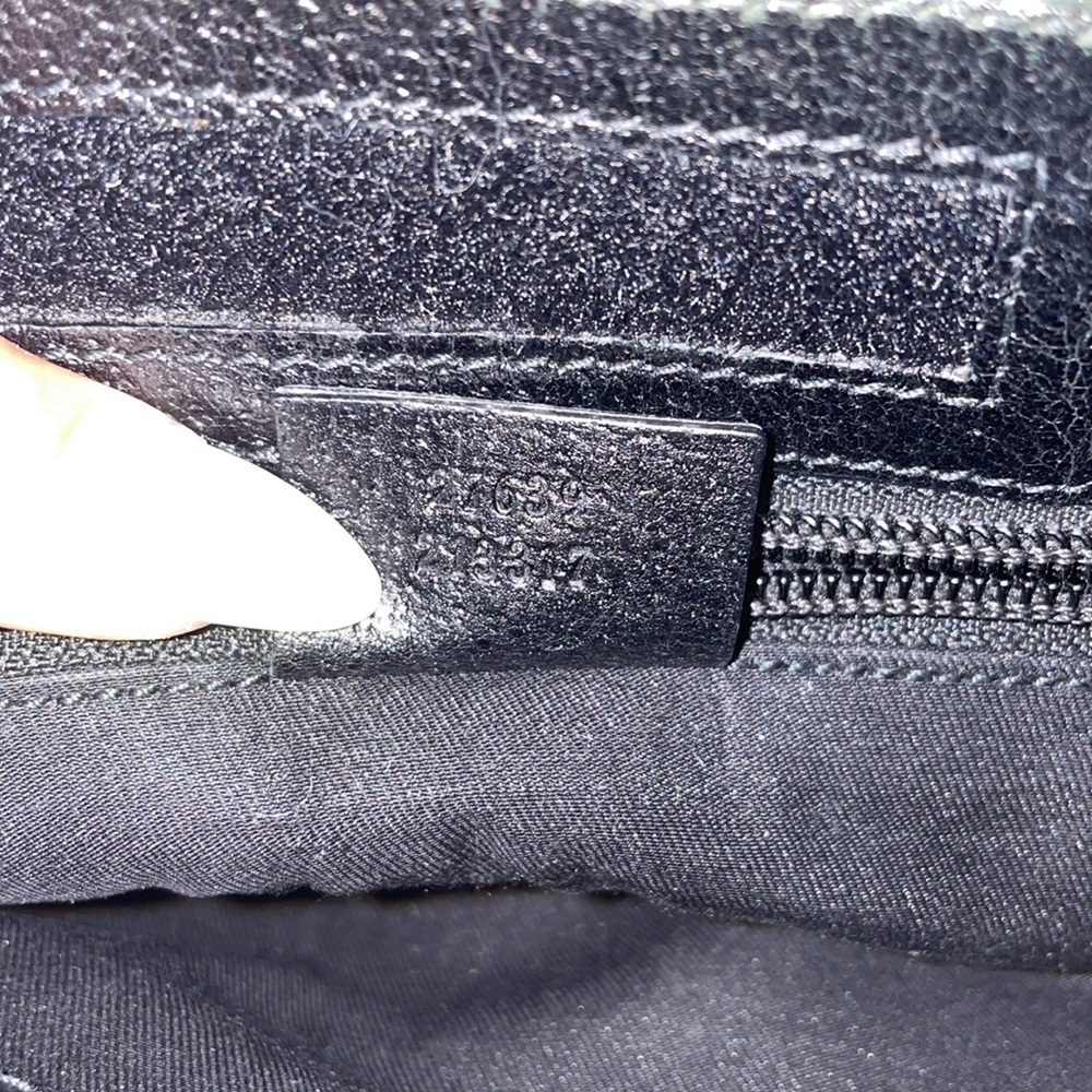 Auth GUCCI Shoulder Bag Black GG Canvas - Picture 7 of 9